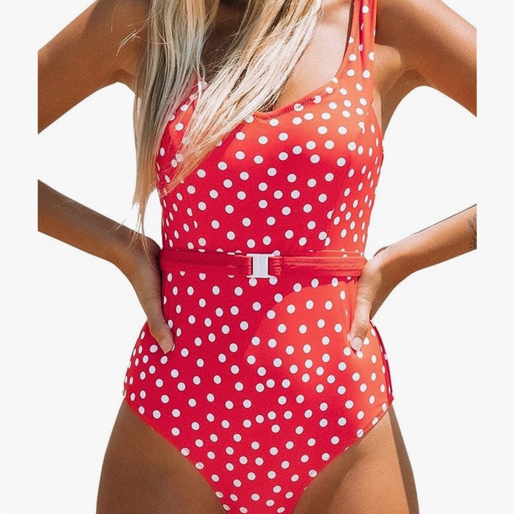 Cupshe red polka dot one piece
